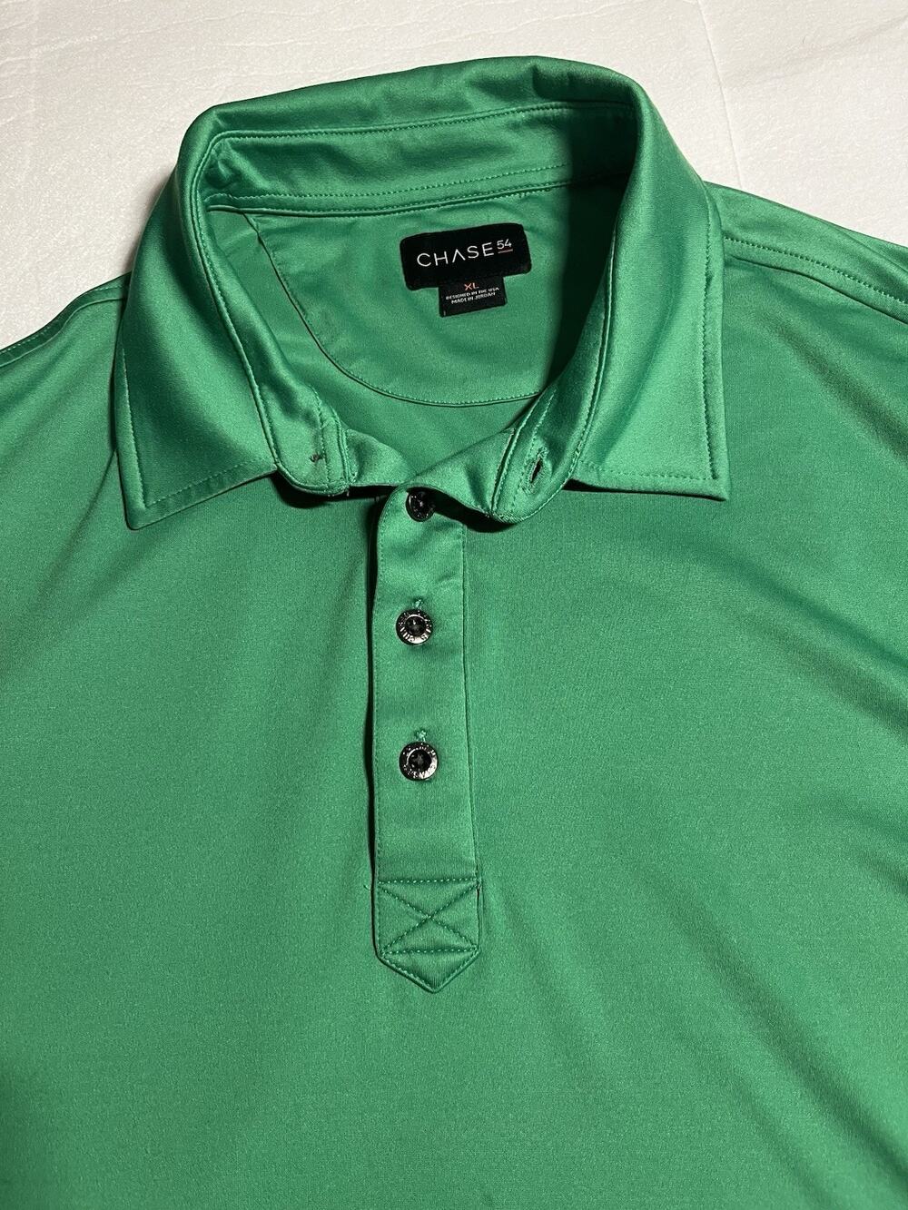 Chase 54 Men’s XL Green Performance Golf Polo Shirt Short Sleeve Stretch